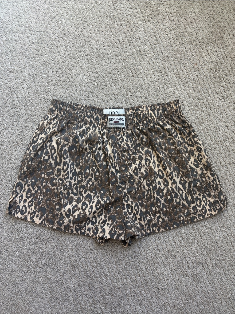 BDG Urban Outfitters Leopard Print Cotton Boxer Shorts